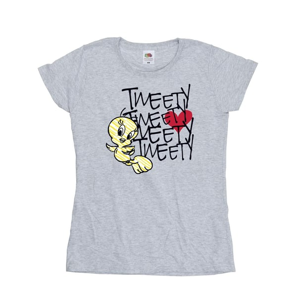 Looney Tunes Womens/Ladies Tweety Love Heart Cotton T-Shirt