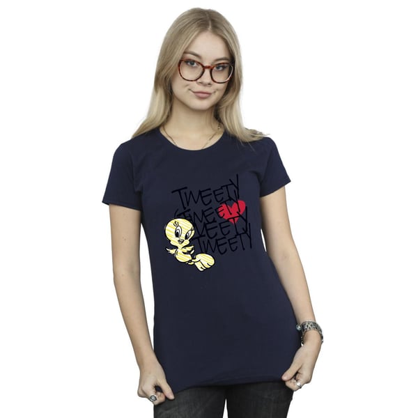 Looney Tunes Womens/Ladies Tweety Love Heart Cotton T-Shirt