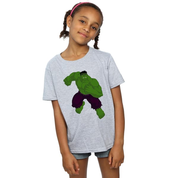 Marvel Girls Hulk Pose Cotton T-Shirt