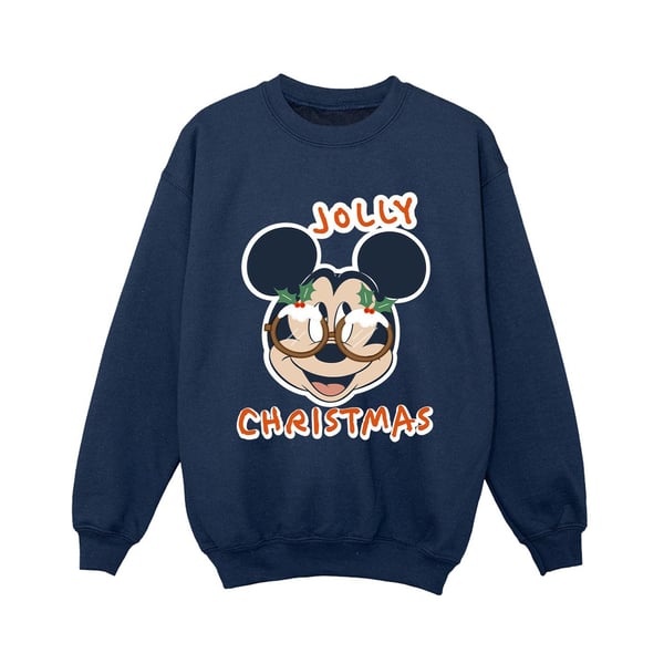 Disney Pojkar Musse Pigg Jolly Christmas Glasögon Tröja