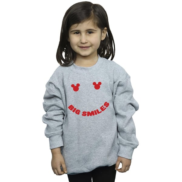 Disney Girls Mickey Mouse Big Smile Sweatshirt