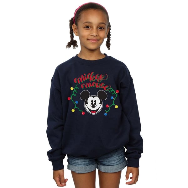 Disney Girls Mickey Mouse Christmas Light Bulbs Sweatshirt
