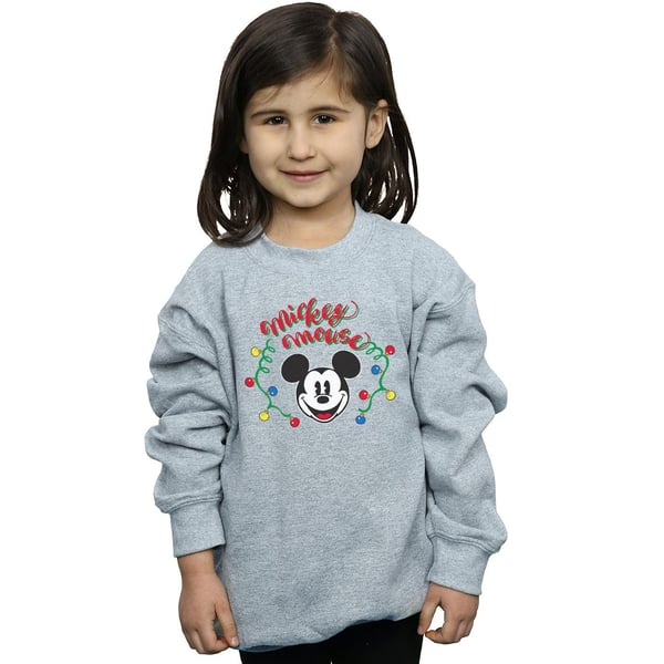 Disney Girls Mickey Mouse Christmas Light Bulbs Sweatshirt