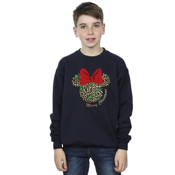 Disney Boys Minnie Mouse Leopard Christmas Sweatshirt