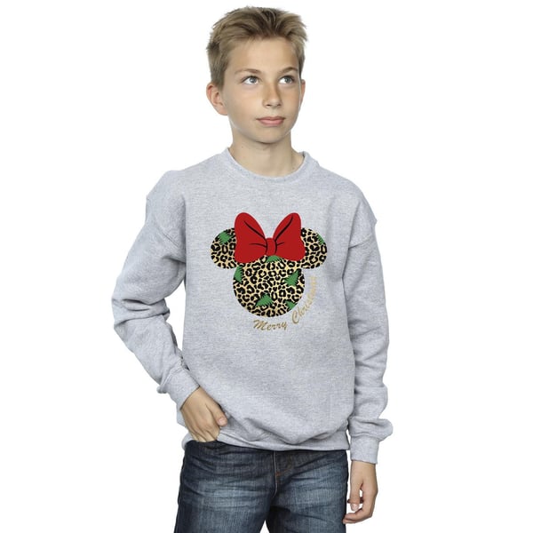 Disney Boys Minnie Mouse Leopard Christmas Sweatshirt