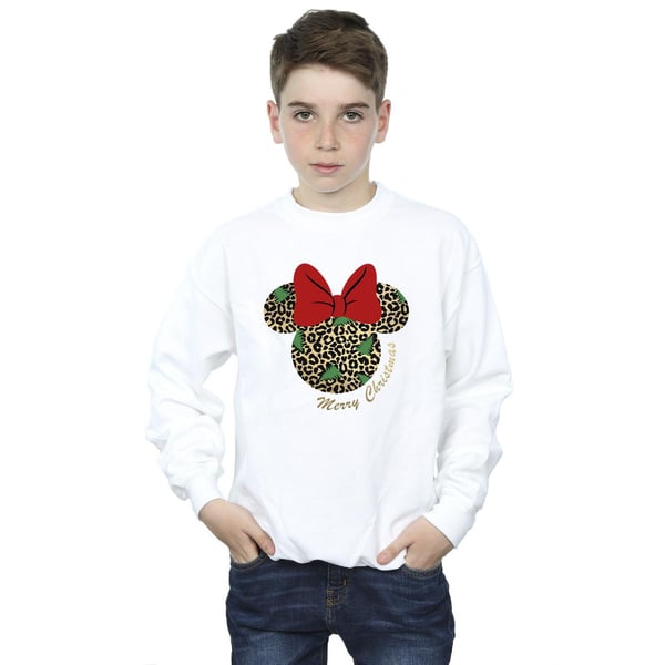 Disney Boys Minnie Mouse Leopard Christmas Sweatshirt