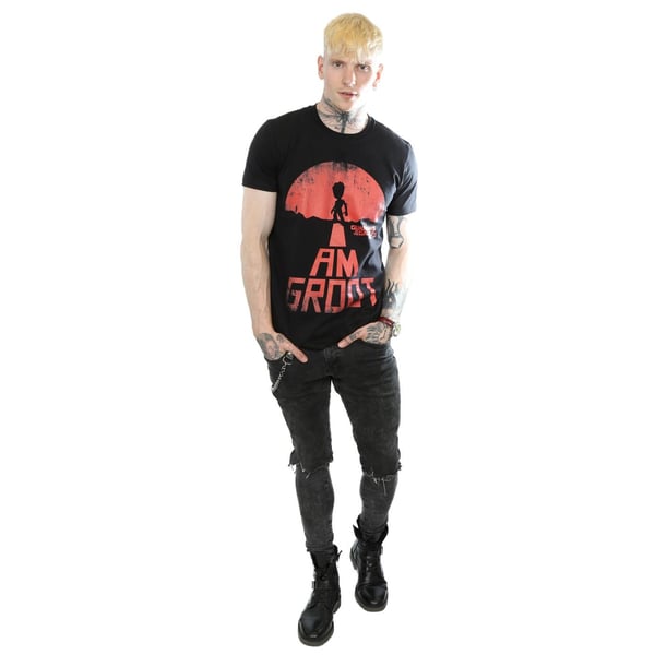 Marvel Mens Guardians Of The Galaxy I Am Groot Red T-Shirt