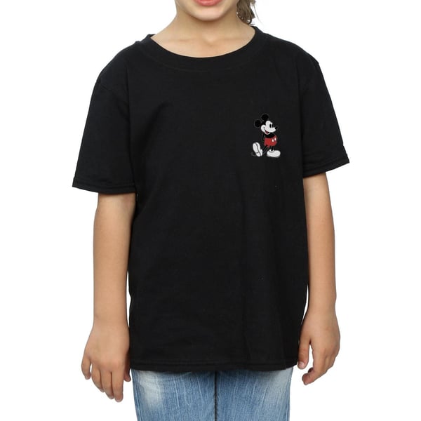 Disney Girls Mickey Mouse Kickin Retro Chest Cotton T-Shirt