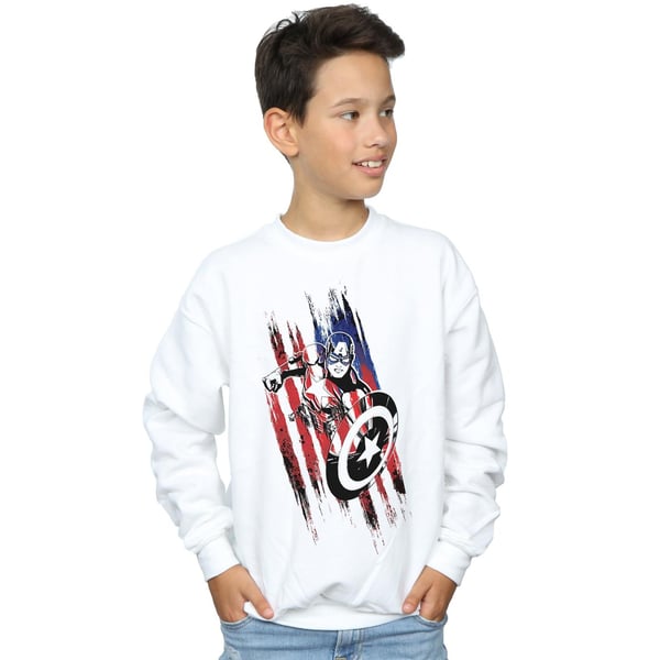 Marvel Boys Avengers Captain America Streaks Sweatshirt