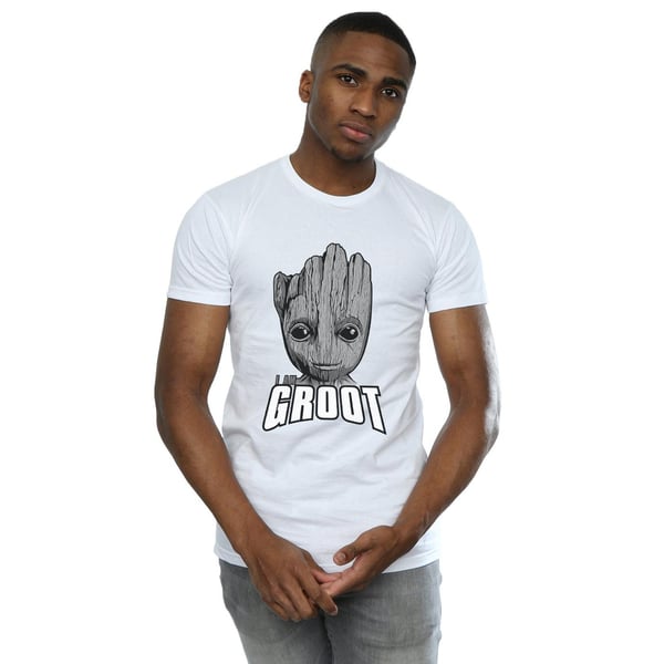 Marvel Mens Guardians Of The Galaxy Groot Face T-Shirt