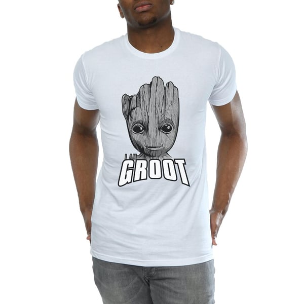 Marvel Mens Guardians Of The Galaxy Groot Face T-Shirt
