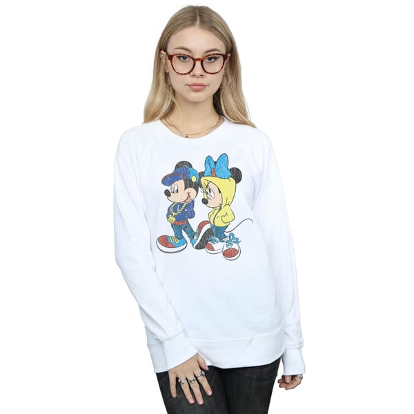 Disney Womens/Ladies Mickey And Minnie Mouse Pose Sweatshirt