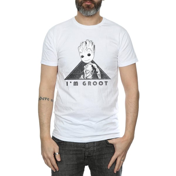 Marvel Mens Guardians Of The Galaxy Vol. 2 Groot Mono Triangle T-Shirt