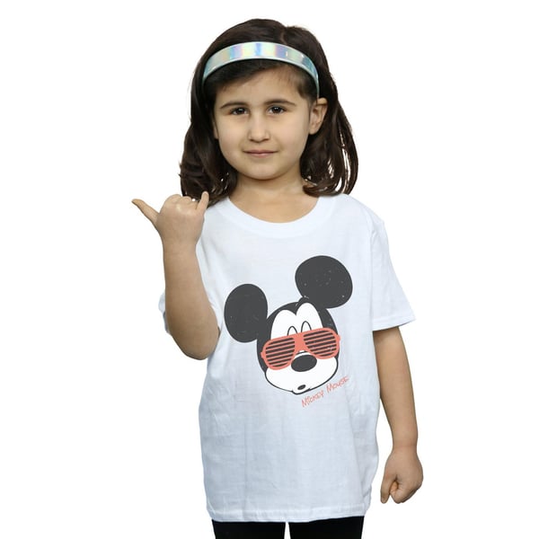 Disney Girls Mickey Mouse Sunglasses Cotton T-Shirt