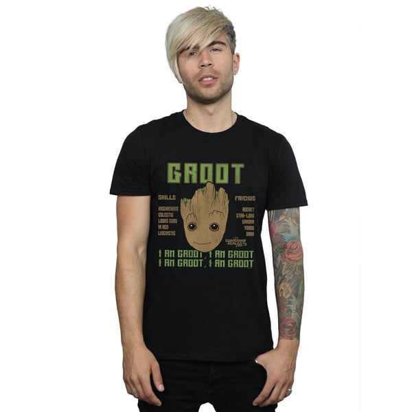Marvel Mens Guardians Of The Galaxy Vol. 2 Groot Skills T-Shirt
