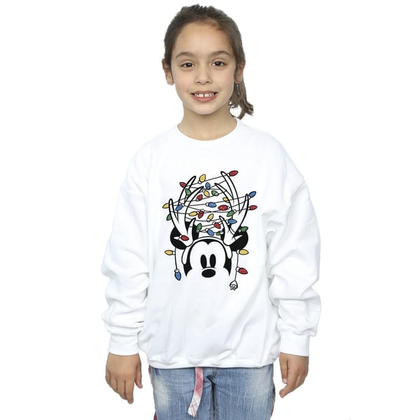 Disney Girls Mickey Mouse Christmas Head Lights Sweatshirt