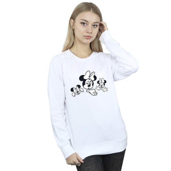 Disney Womens/Ladies Minnie Mouse Three Faces Sweatshirt