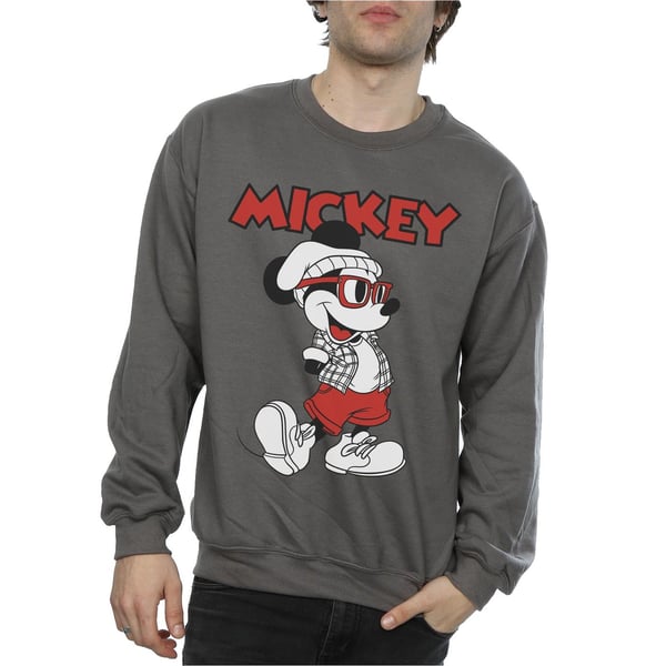 Disney Mens Mickey Mouse Hipster Sweatshirt