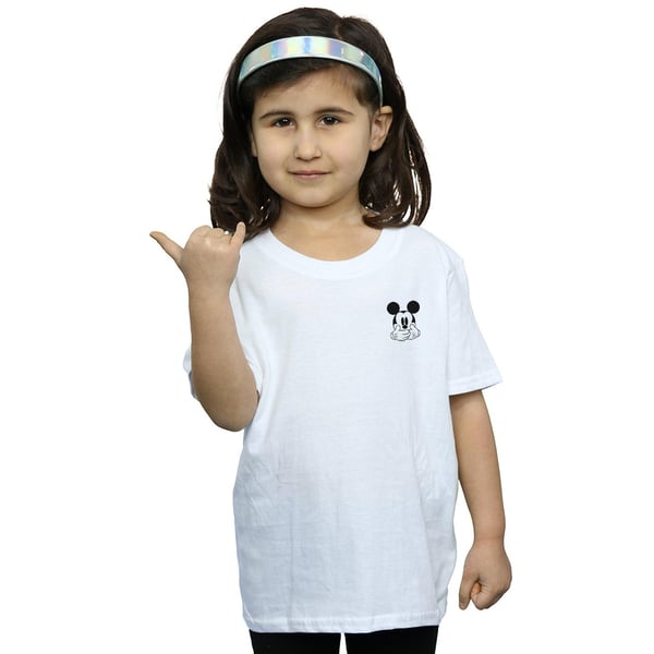 Disney Girls Mickey Mouse Dont Speak Breast Print Cotton T-Shirt