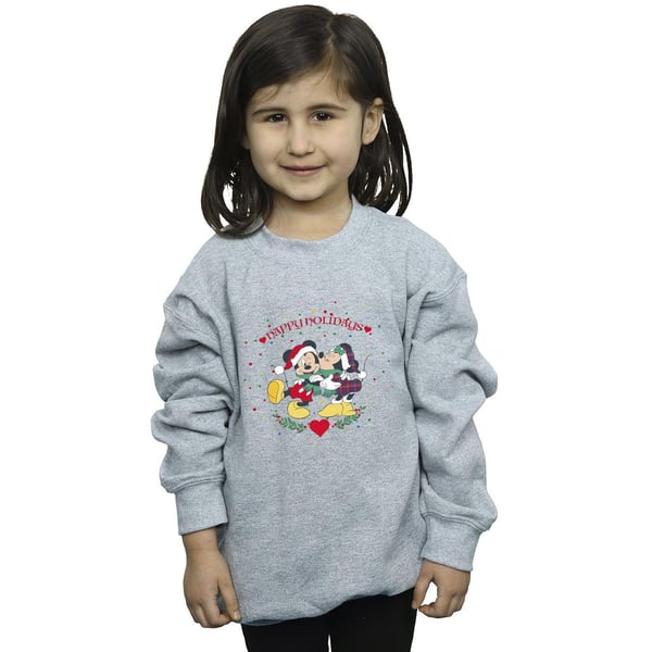 Disney Girls Mickey Mouse Mickey Minnie Christmas Sweatshirt