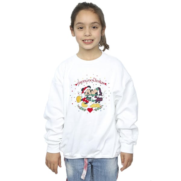 Disney Girls Mickey Mouse Mickey Minnie Christmas Sweatshirt