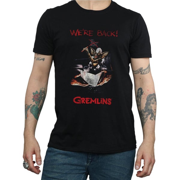 Gremlins Mens Spike Distressed Poster T-Shirt