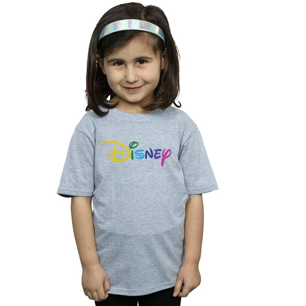 Disney Girls Colour Logo Cotton T-Shirt
