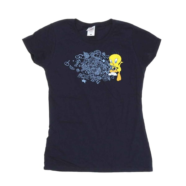 Looney Tunes Naisten ACME Doodles Tweety Puuvillainen T-paita