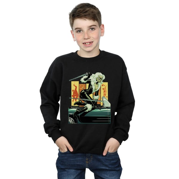 Marvel Boys Black Cat Car Sweatshirt