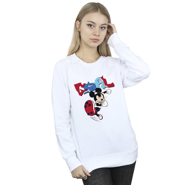 Disney Womens/Ladies Mickey Mouse Goal Striker Pose Sweatshirt