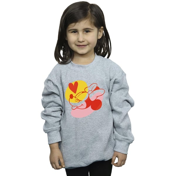 Disney Girls Minnie Mouse Tongue Heart Sweatshirt