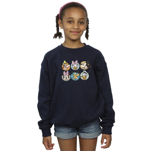 Disney Girls Mickey Mouse And Friends Faces Sweatshirt