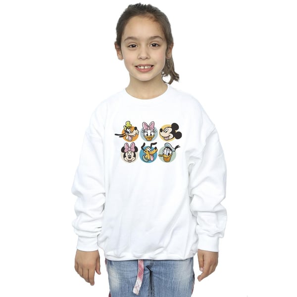 Disney Girls Mickey Mouse And Friends Faces Sweatshirt
