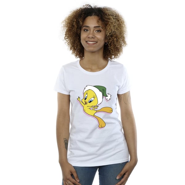 Looney Tunes Womens/Ladies Tweety Christmas Hat Cotton T-Shirt