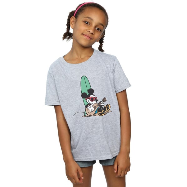 Disney Girls Mickey Mouse Surf And Chill Cotton T-Shirt