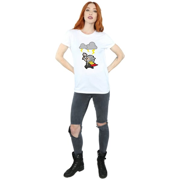 Marvel Womens/Ladies Kawaii Thor God Of Thunder Cotton Boyfriend T-Shirt