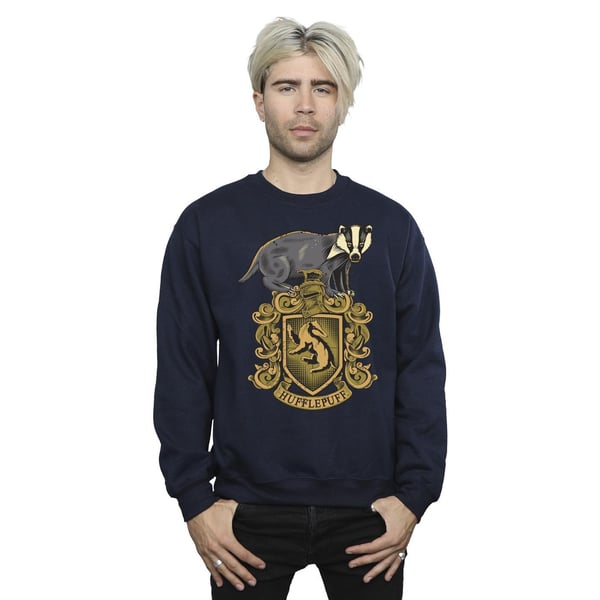 Harry Potter Mens Hufflepuff Sketch Crest Sweatshirt