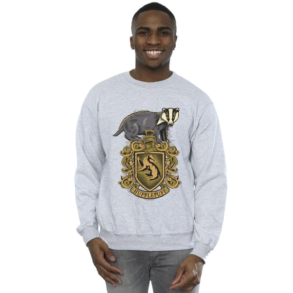 Harry Potter Mens Hufflepuff Sketch Crest Sweatshirt