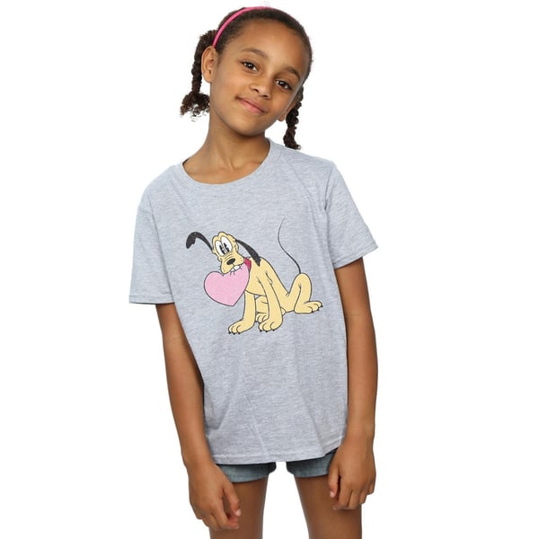 Disney Girls Pluto Love Heart Cotton T-Shirt