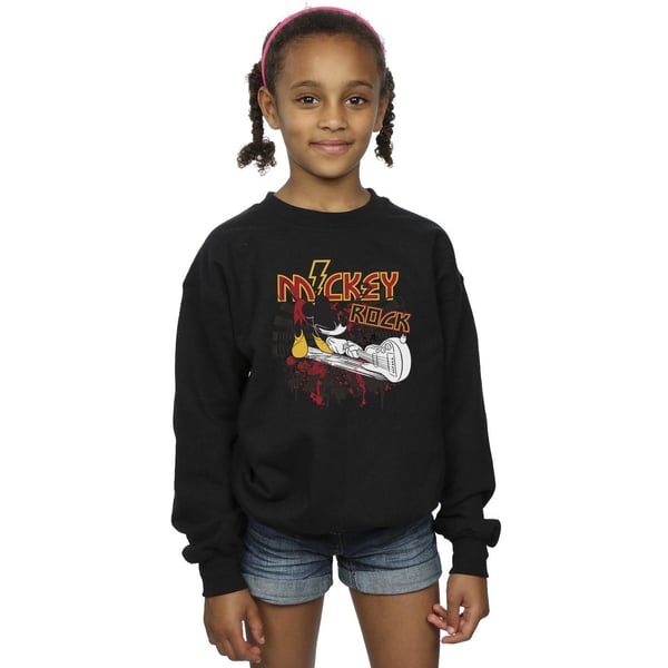 Disney Girls Mickey Mouse Smash Guitar Rock Sweatshirt
