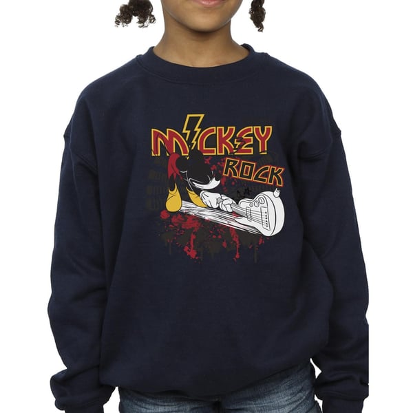 Disney Girls Mickey Mouse Smash Guitar Rock Sweatshirt