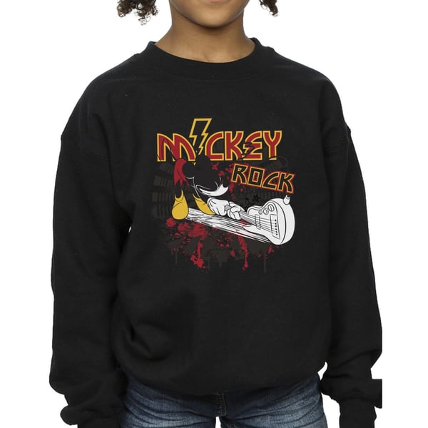Disney Girls Mickey Mouse Smash Guitar Rock Sweatshirt