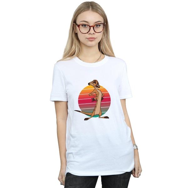 Disney Womens/Ladies The Lion King Timon Sunset Cotton Boyfriend T-Shirt