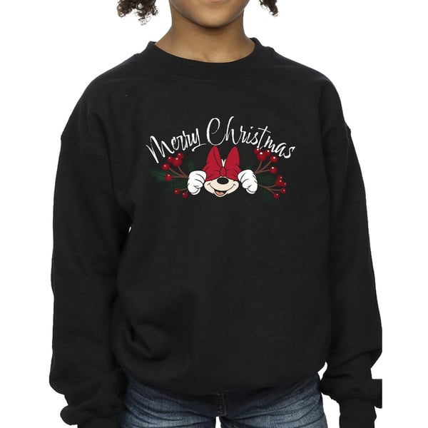 Disney Girls Minnie Mouse Christmas Holly Sweatshirt