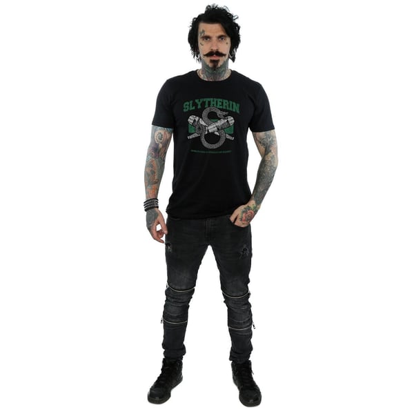 Harry Potter Mens Slytherin Quidditch Emblem T-Shirt
