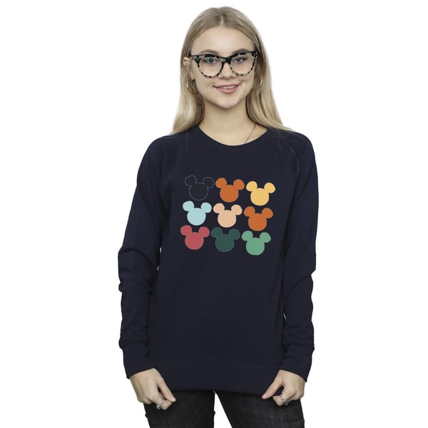 Disney Womens/Ladies Mickey Mouse Heads Square Sweatshirt