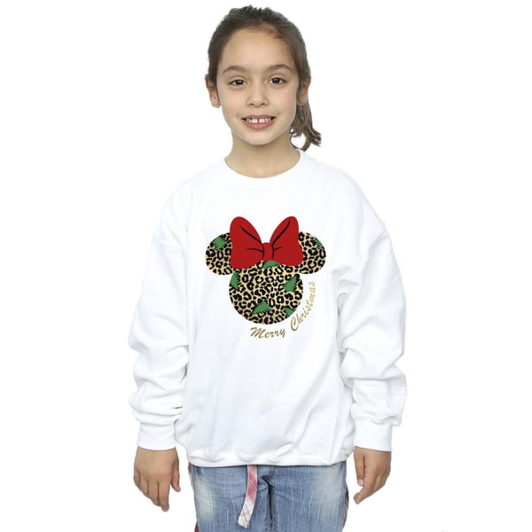 Disney Girls Minnie Mouse Leopard Christmas Sweatshirt
