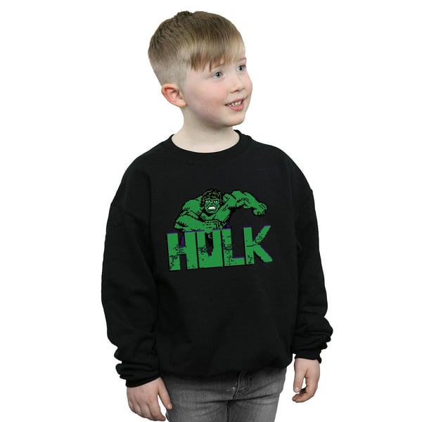 Marvel Boys Hulk Pixelated Sweatshirt