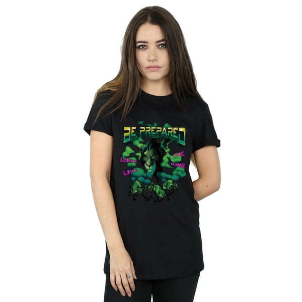 Disney Womens/Ladies The Lion King Scar Long Live The King Cotton Boyfriend T-Shirt