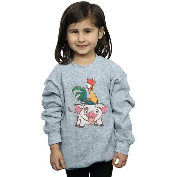 Disney Girls Moana Hei Hei And Pua Sweatshirt